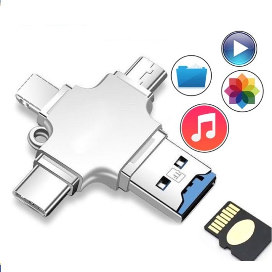 4 in 1 OTG Card Reader For Andrid Phone And PC