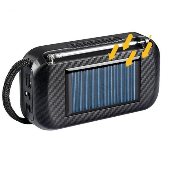 D12 Bluetooth Solar FM Radio Player With Flashlight
