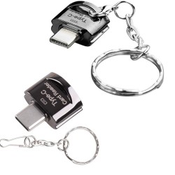 Mini Type-C OTG Card Reader With keychain Holder