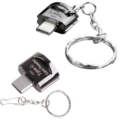 Mini Type-C OTG Card Reader With keychain Holder
