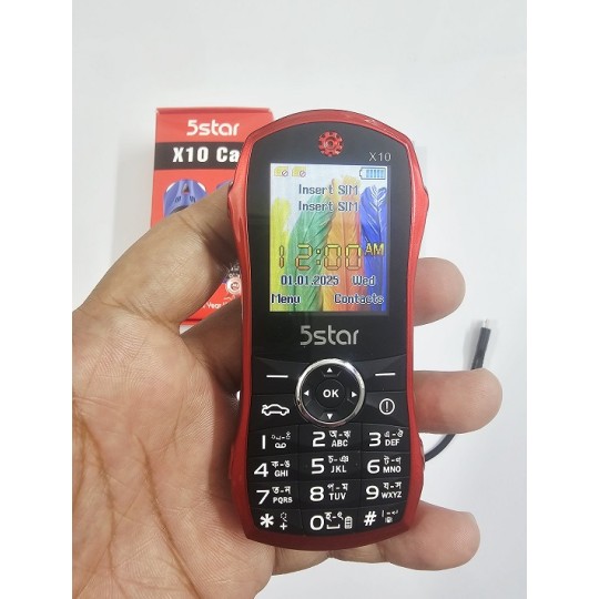 5Star X10 Car Phone Dual Sim Camera Red