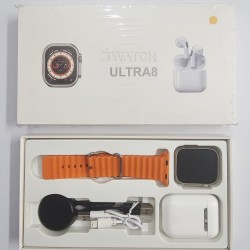 Smarwatch Ultra 8 With Logo With Headphone Orange