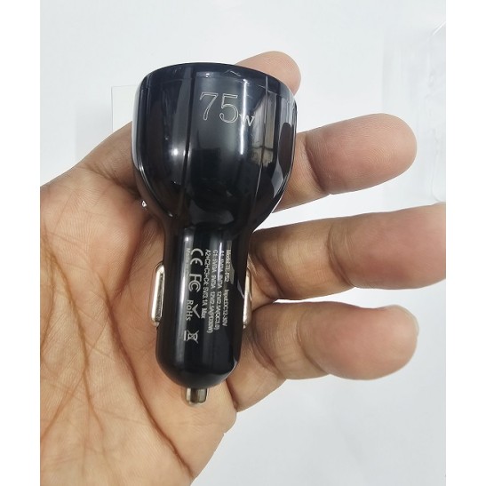 75W Quick Car Charger 2 USB 4 Port Type-C