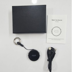 AR34 Mini Round Digital Voice Recorder 16GB LED Display