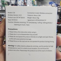 C33 Wireless Bluetooth 5.0 Audio Receiver TF Card Playback