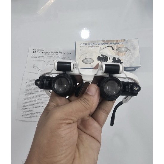 LED Watch Repair Magnifier With 2 Led Light Magnifying Glass