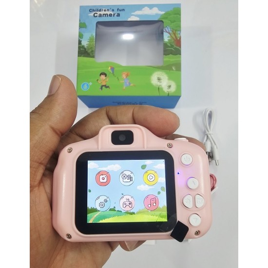 X28 Kids Dual Lens Digital Camera With Case Pink