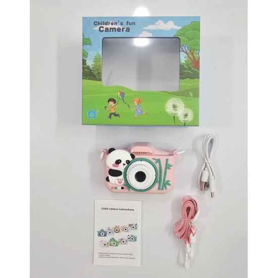 X28 Kids Dual Lens Digital Camera With Case Pink