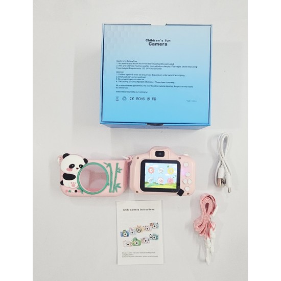 X28 Kids Dual Lens Digital Camera With Case Pink