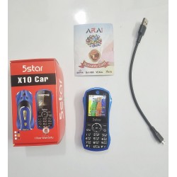 5Star X10 Car Button Phone Dual Sim Blue