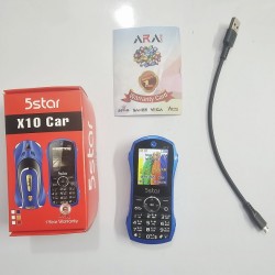 5Star X10 Car Button Phone Dual Sim Blue
