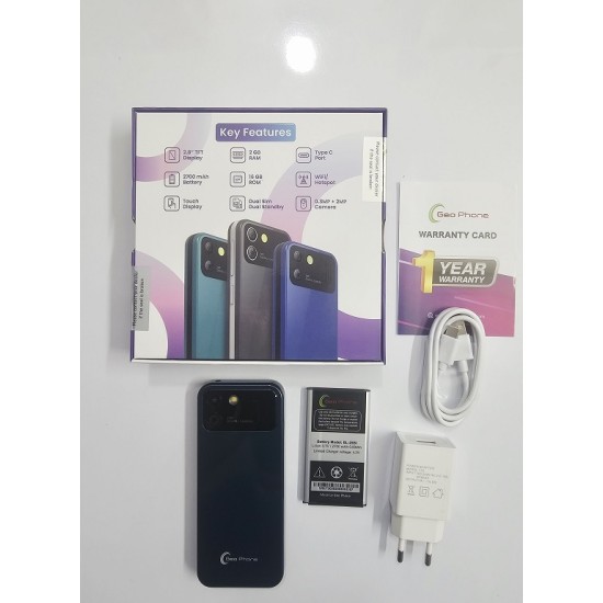 Geo T30 Android 4G Button Phone Dual Sim Touch Dispaly