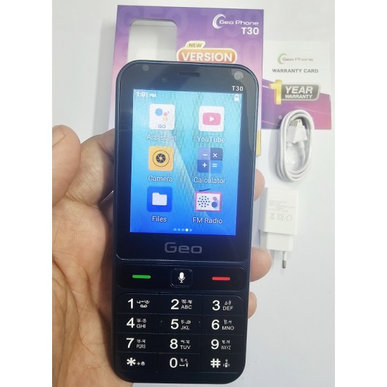 Geo T30 Android 4G Button Phone Dual Sim Touch Dispaly