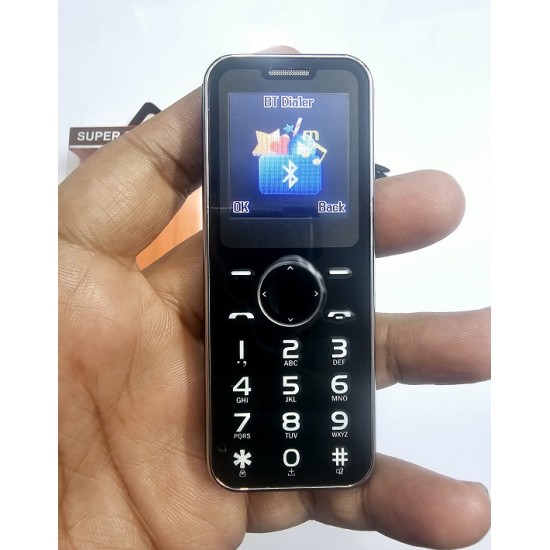 A1B Slim Mini Card Phone With Bluetooth Dialer Black