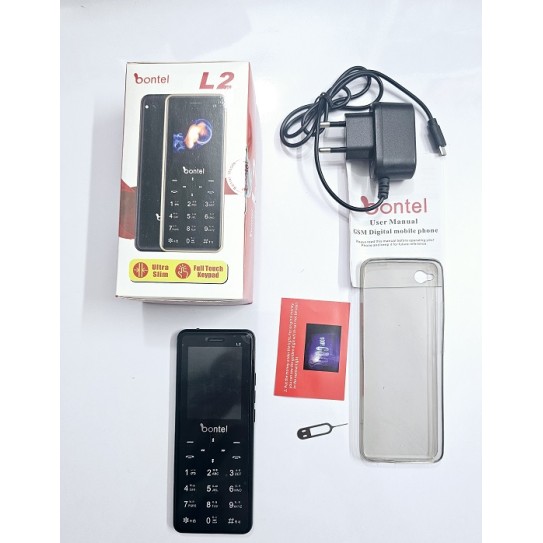 Bontel L2 Touch Button Phone With Back Cover Black