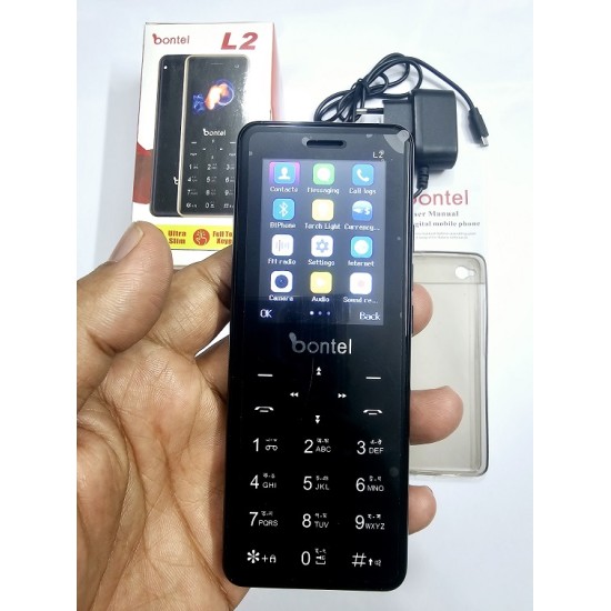 Bontel L2 Touch Button Phone With Back Cover Black