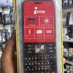 icon i101 Mica Button Phone Four Sim Black