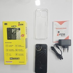 icon i101 Mica Button Phone Four Sim Black