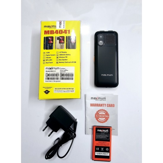 Maximum MB4041 Button Phone Four Sim Black