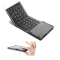 Triple Folding Portable Bluetooth Keyboard Touchpad Magnetic 