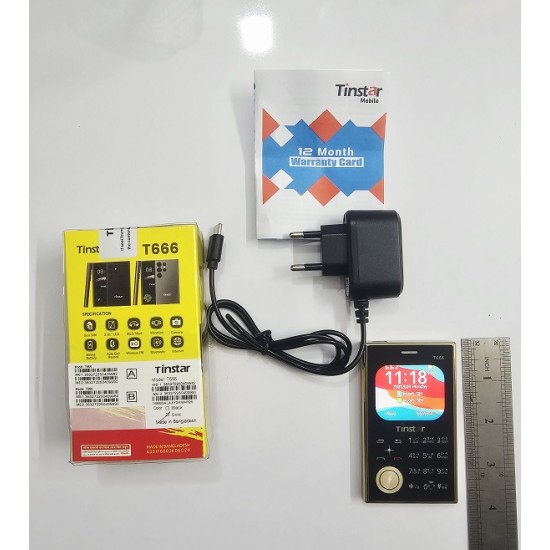 Tinstar T666 Galaxy Card Phone Dual Sim Gold