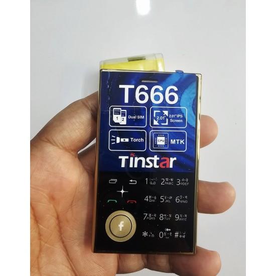 Tinstar T666 Galaxy Card Phone Dual Sim Gold