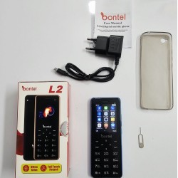 Bontel L2 Button Phone Touch Button With Back Cover Blue
