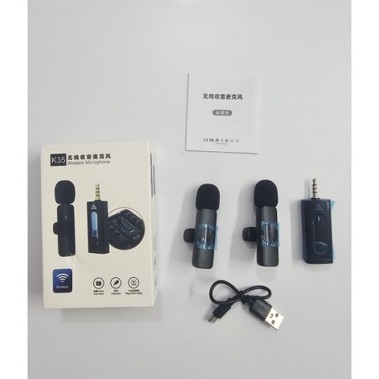 K35 Wireless Microphone Dual Mic