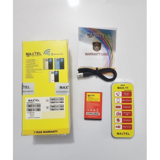 Maxtel Max11 Card Phone Dual Sim White