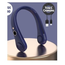 R8 Vaneless Hanging Neck Fan LED Display Blue