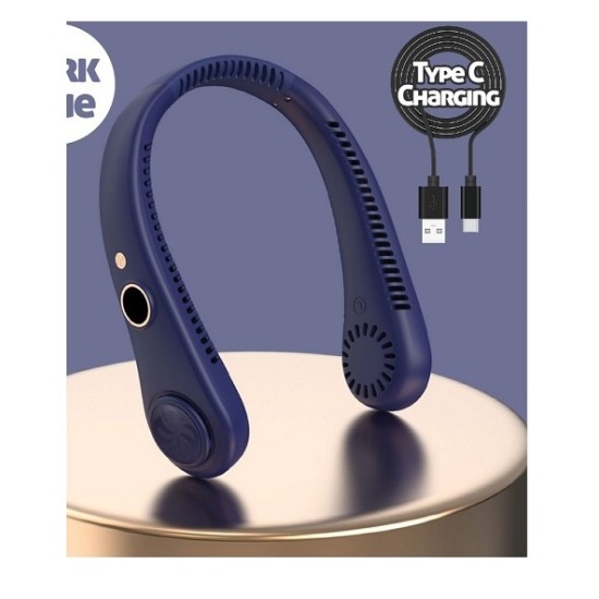 R8 Vaneless Hanging Neck Fan LED Display Blue R8 Vaneless Hanging Neck Fan LED Display Blue