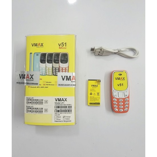 Vmax V51 Small Phone Magic Voice Orange