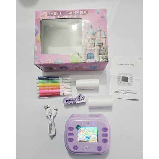 Y16 Kids instant Print Camera With 3 Extra Paper Rolls