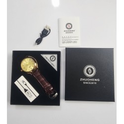 USB Lighter Watch For Man Gold