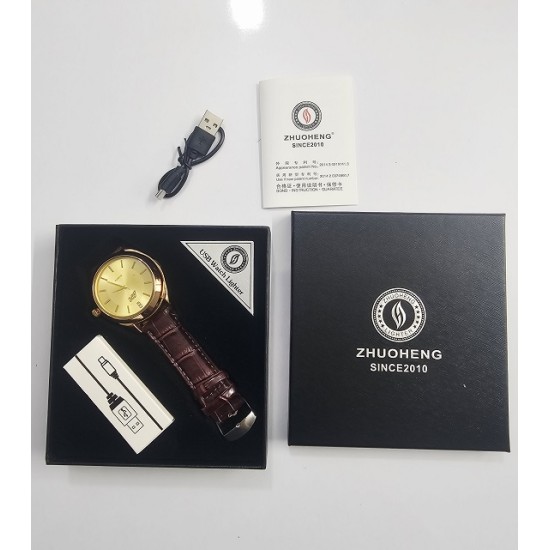 USB Lighter Watch For Man Gold USB Lighter Watch For Man Gold