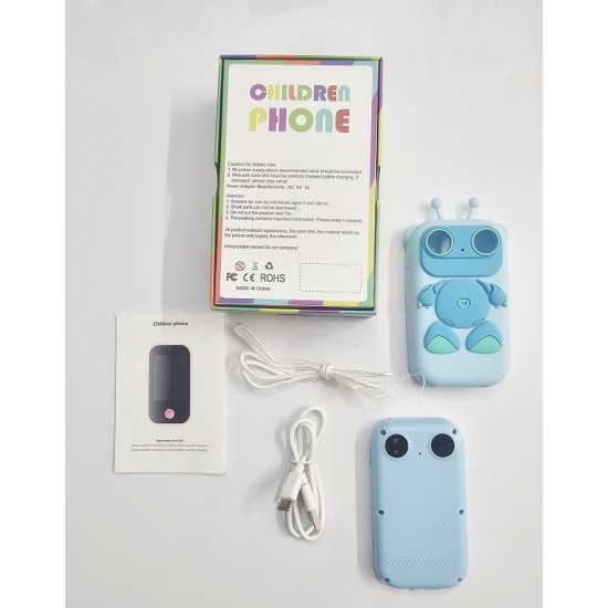 B10 Kids Smart Touch Phone Dual Camera Protection Cover Blue