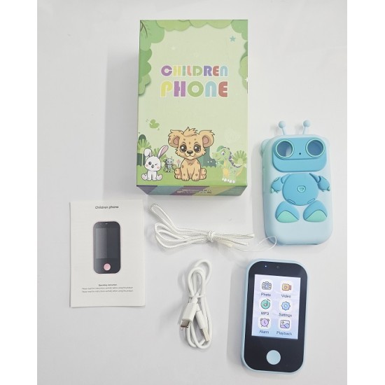 B10 Kids Smart Touch Phone Dual Camera Protection Cover Blue