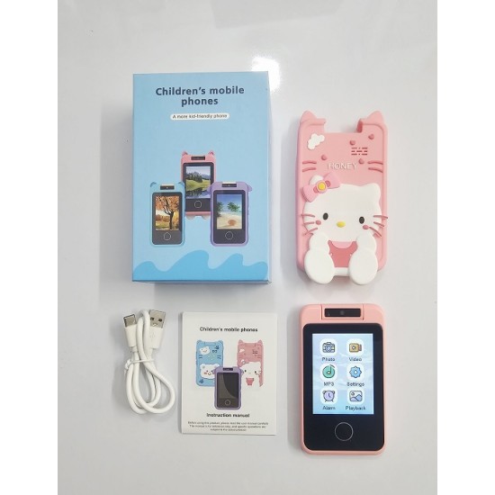 B11 Kids Smart Touch Phone Roted Camera Protection Cover Pink