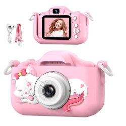 Kids Digital Dual Camera With Protective Cover Pink