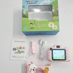 Kids Digital Dual Camera With Protective Cover Pink