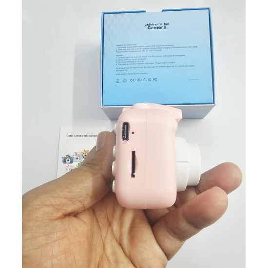 Kids Digital Dual Camera With Protective Cover Pink