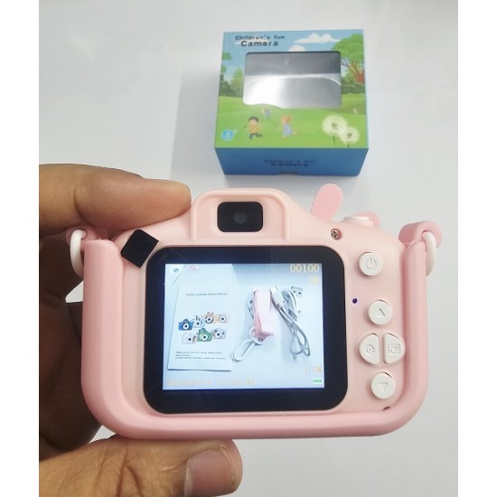 Kids Digital Dual Camera With Protective Cover Pink