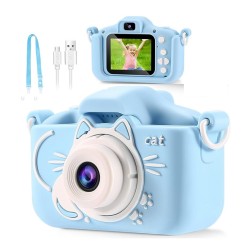 Kids Dual Video Camera With Protect Cover Blue