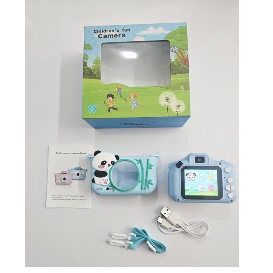 Kids Dual Video Camera With Protect Cover Blue