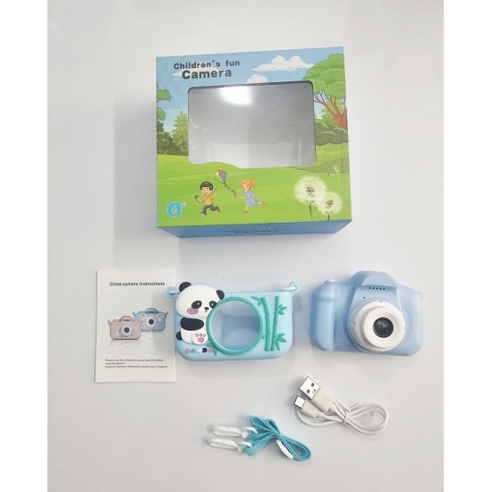Kids Dual Video Camera With Protect Cover Blue