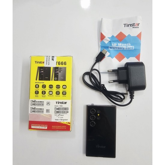 Tinstar T666 Mini Card Phone Dual Sim Black