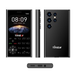 Tinstar T666 Mini Card Phone Dual Sim Black