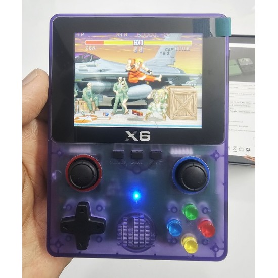 X6 Kids Game Handheld Game Console 32GB Purpel