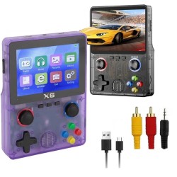 X6 Kids Game Handheld Game Console 32GB Purpel