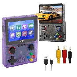 X6 Kids Game Handheld Game Console 32GB Purpel